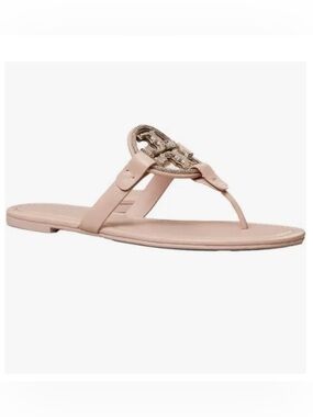 Tory Burch Miller Pave Medallion Thong Sandals